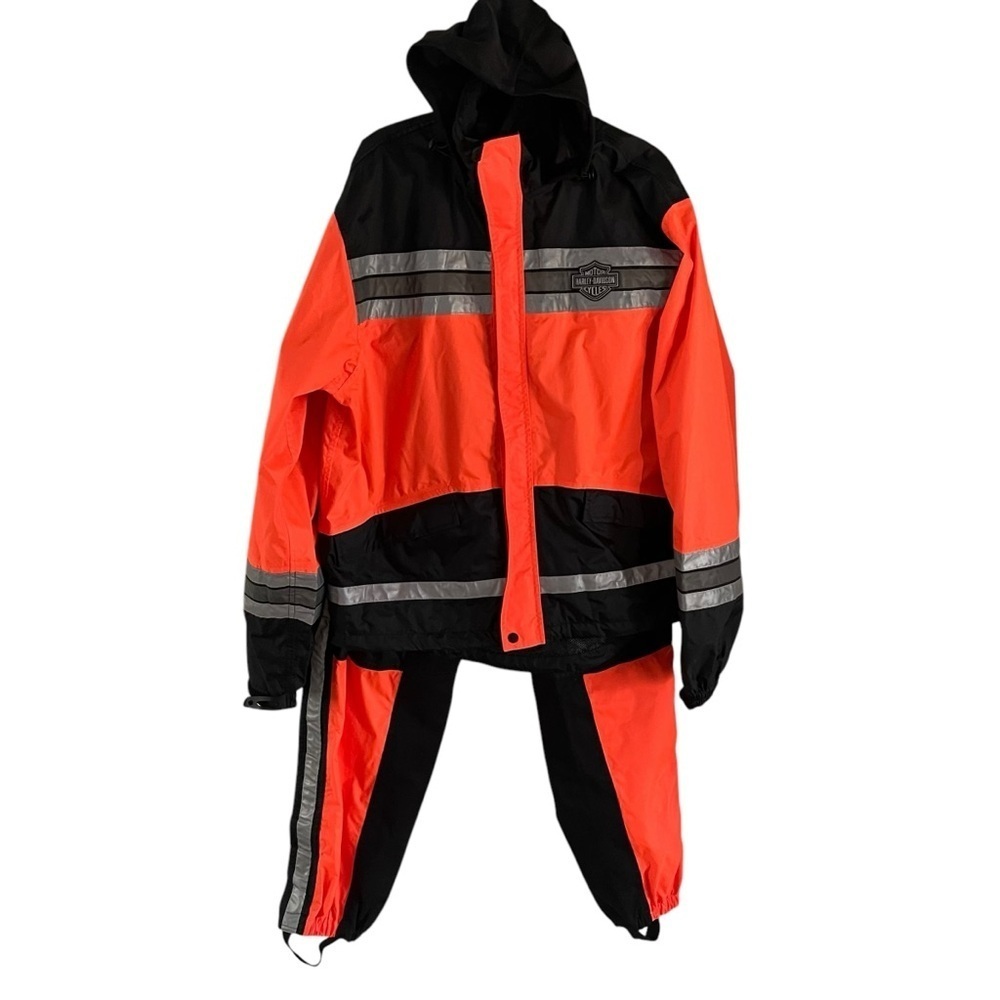 Harley-Davidson Hi Vis Rain Reflectorizant Suit Man Size L - Picture 3 of 12